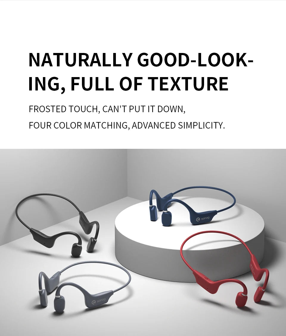 A5X True Bone Conduction Earphone Open Ear Bluetooth Wireless Sport Headphones Waterproof Headset 3D Stereo Sound