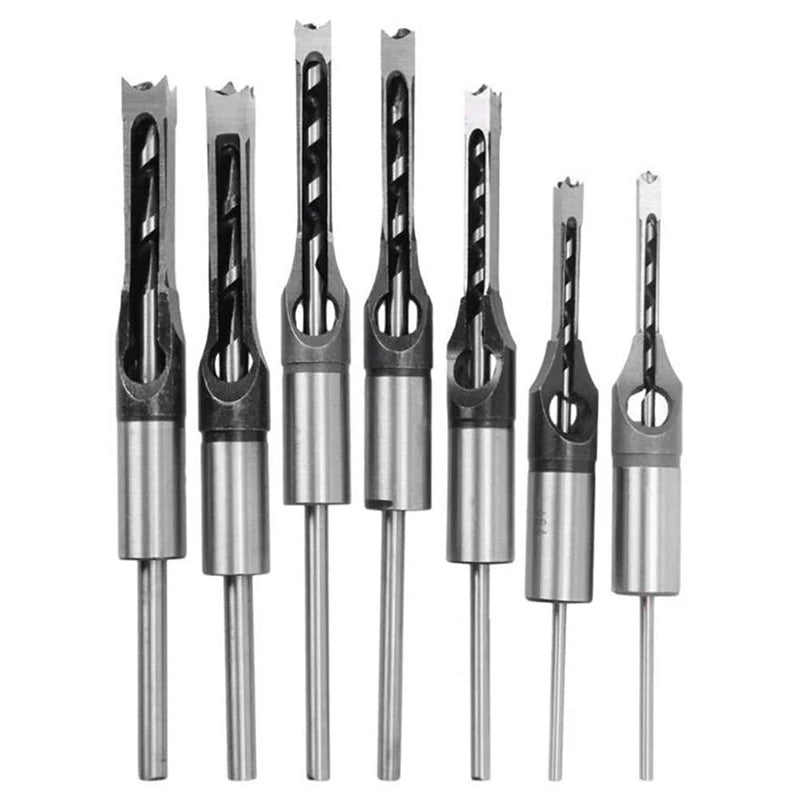 HSS Square hole drill Woodworking Drill Tools Auger Mortising Chisel Drill Set DIY Furniture Square Woodworking drill