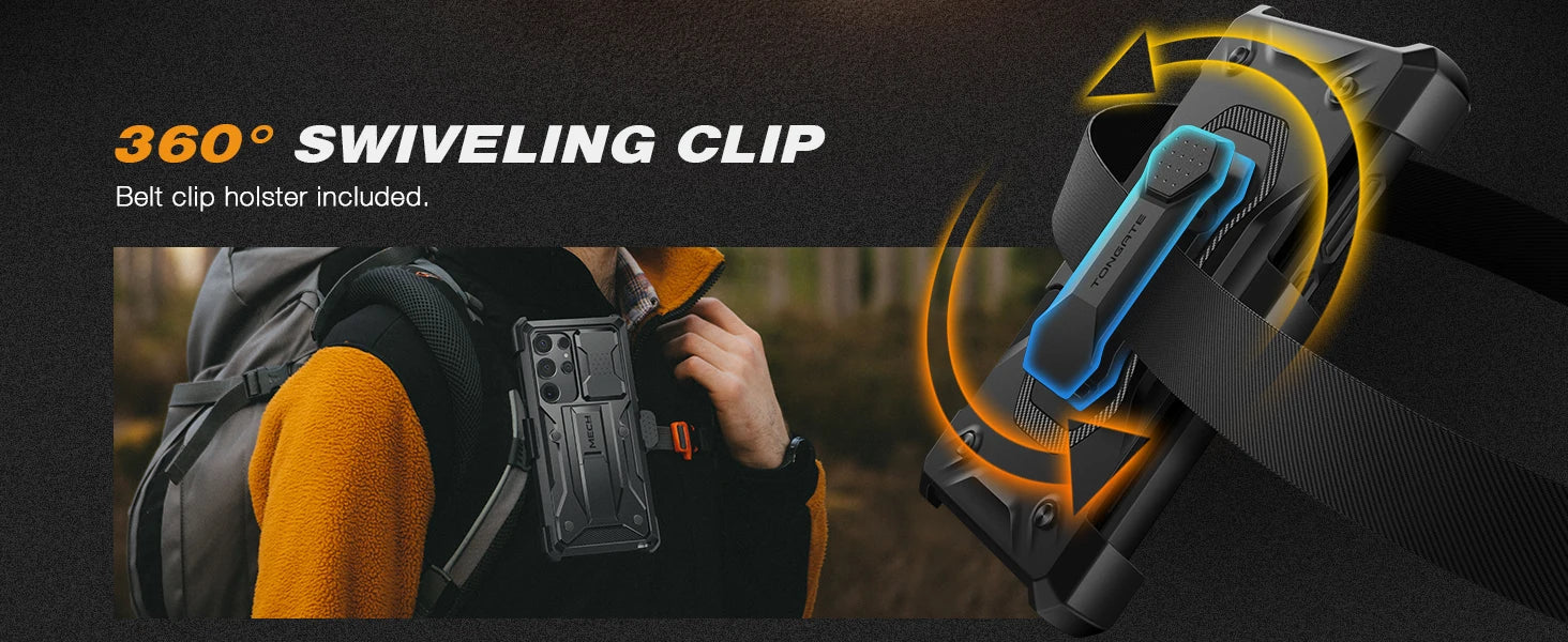 For Samsung Galaxy S24 Ultra Case Full-Body Shockproof Dual Layer Rugged Belt-Clip Case with Front Frame camera Screen Protector