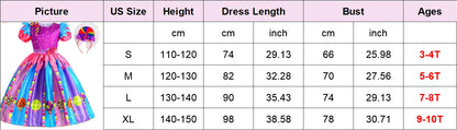 LED Light Up Princess Candy Dress For Girl Lollipop Party Clothing Kids Cosplay Costume New Years Dress 2-10Y