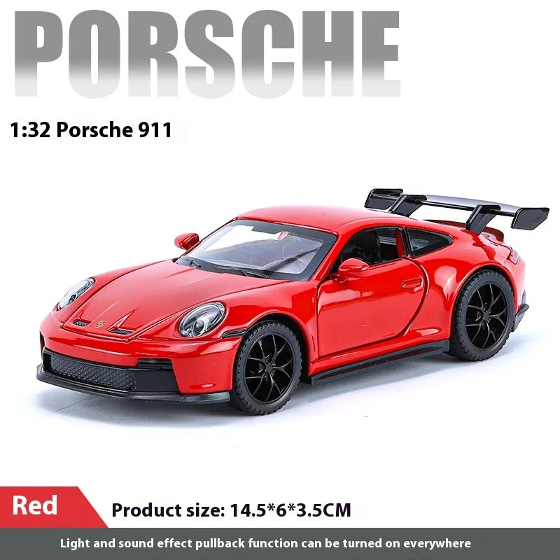 1:32 911 GT3 RS Alloy Diecast Racing Car Model Car Central Control Ornaments Auto Accessory Collect Present For Boys Toys
