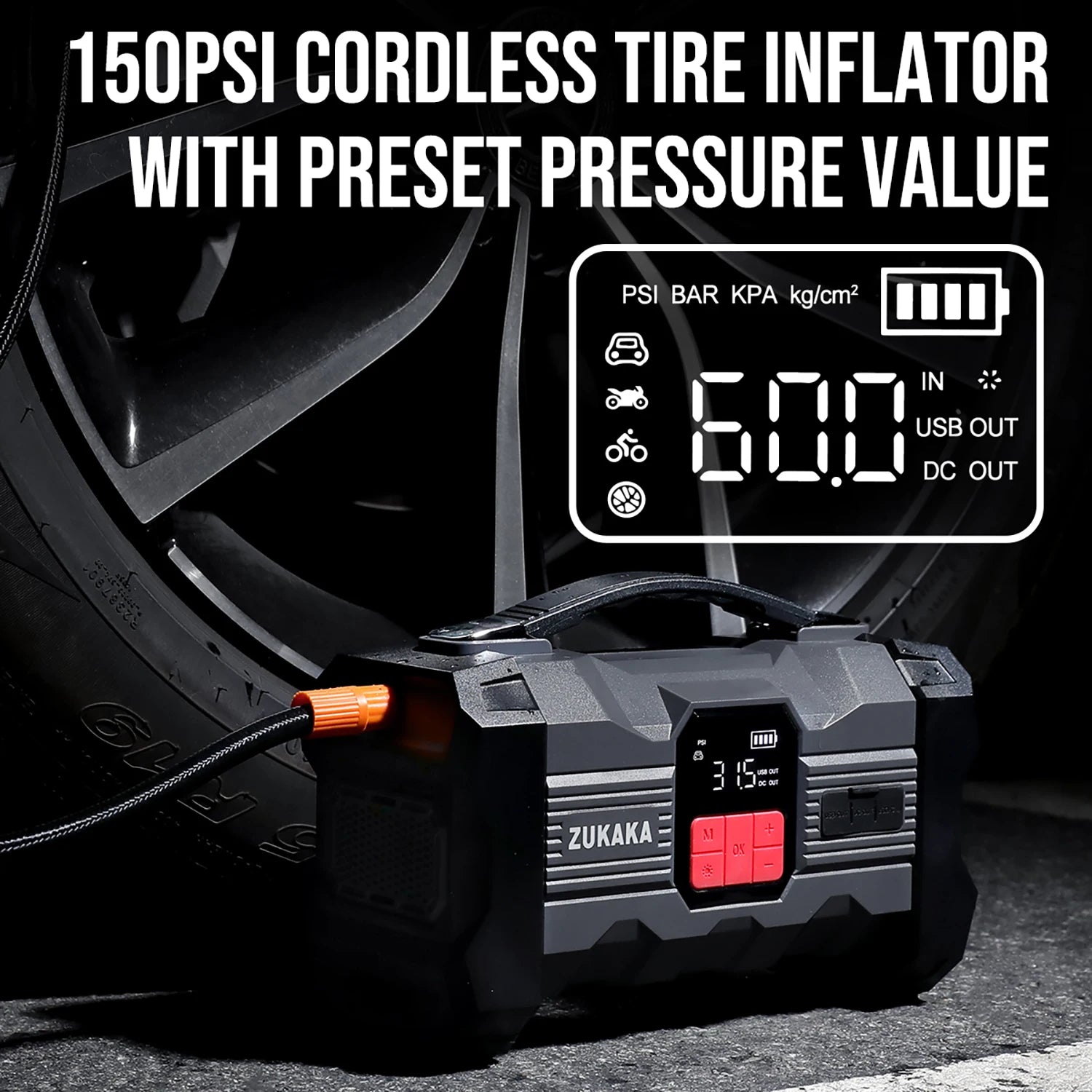 Car Jump Starter Power Bank Air Compressor Inflator Pump 4000A Portable Power Station Car Battery Charger Booster