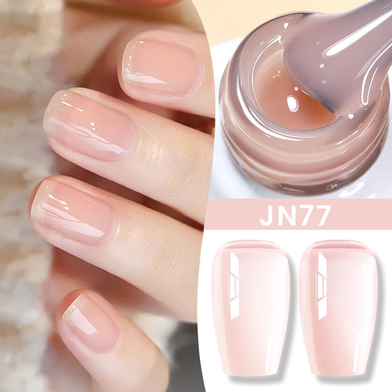 10ml Jelly Nude Gel Nail Polish Autumn Amber Semi Transparent Manicure Soak off UV LED Nails Gel Varnish