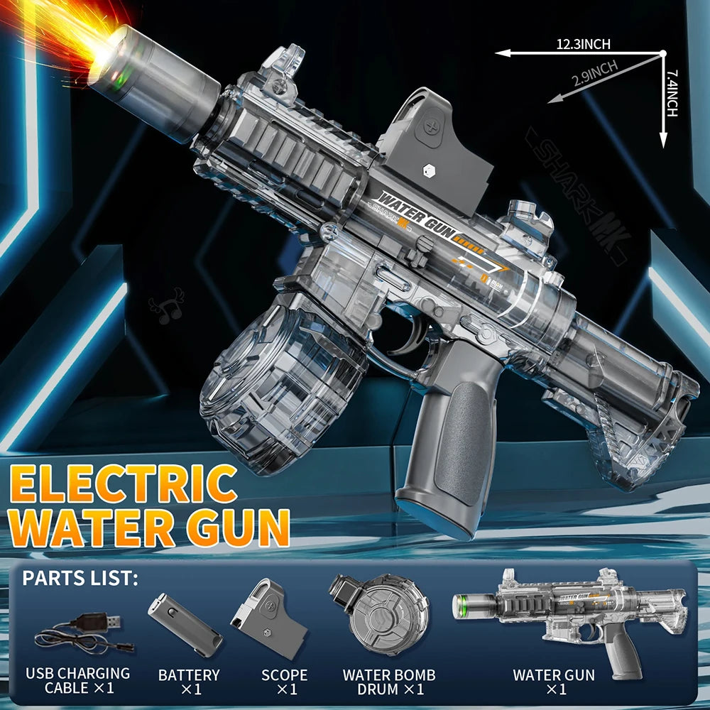 M416 Large Capacity Electric Water Gun Fully Automatic Shooting Rechargeable Water Blaster