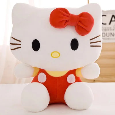 Sanrio Kawaii Hello Kitty Plush Toy KT Cat Stuffed Doll Cute Kitty Soft Toy for Kids Birthday Gift Perfect for Girls and Kids