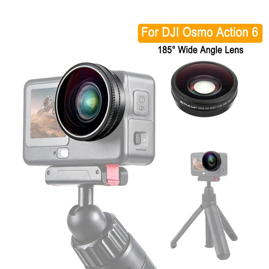 185 Degree Ultra Wide Angle Lens for DJI Osmo Action 6 Camera
