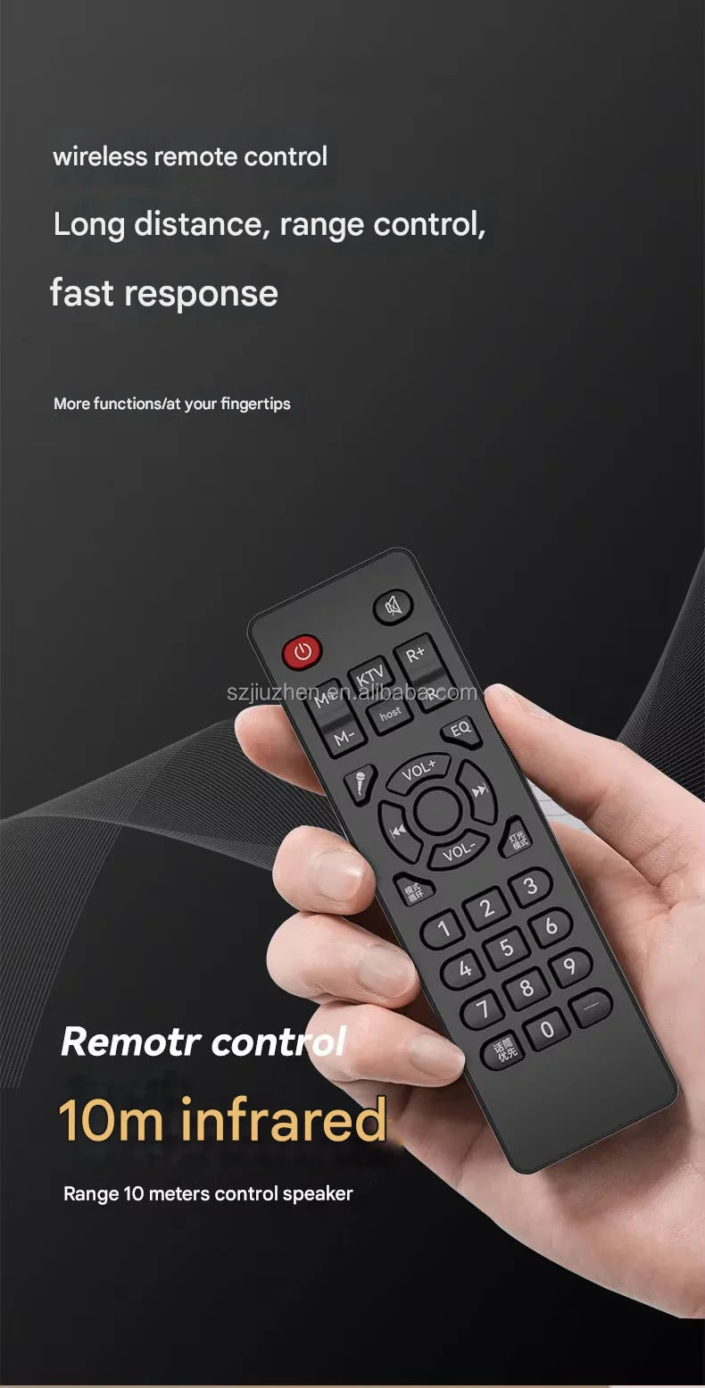 SANSUI T93 60W powerful stereo party speaker outdoor portable karaoke sound system wireless Bluetooth with microphone TF/AUX/USB