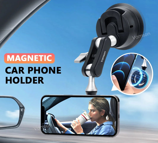 Magnetic Car Phone Holder for iPhone 15 14 13 Samsung Huawei Car Suction Cup for GoPro Hero 12 11 10 Insta360 Accessories