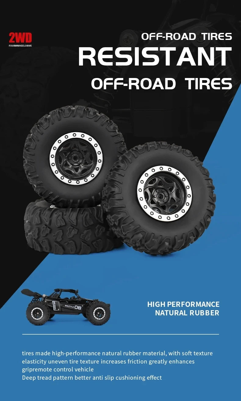 Remote Control Car RC Drift Racing 1:16 Vehicle Off Road Alloy 2.4G Radio High-Speed Trucks With LED Light Climbing Gift Toy