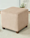 1PC Stretch Square Ottoman Stool Covers Super Soft Velvet stool Cover Elastic All-inclusive Footrest Slipcovers for Living Room