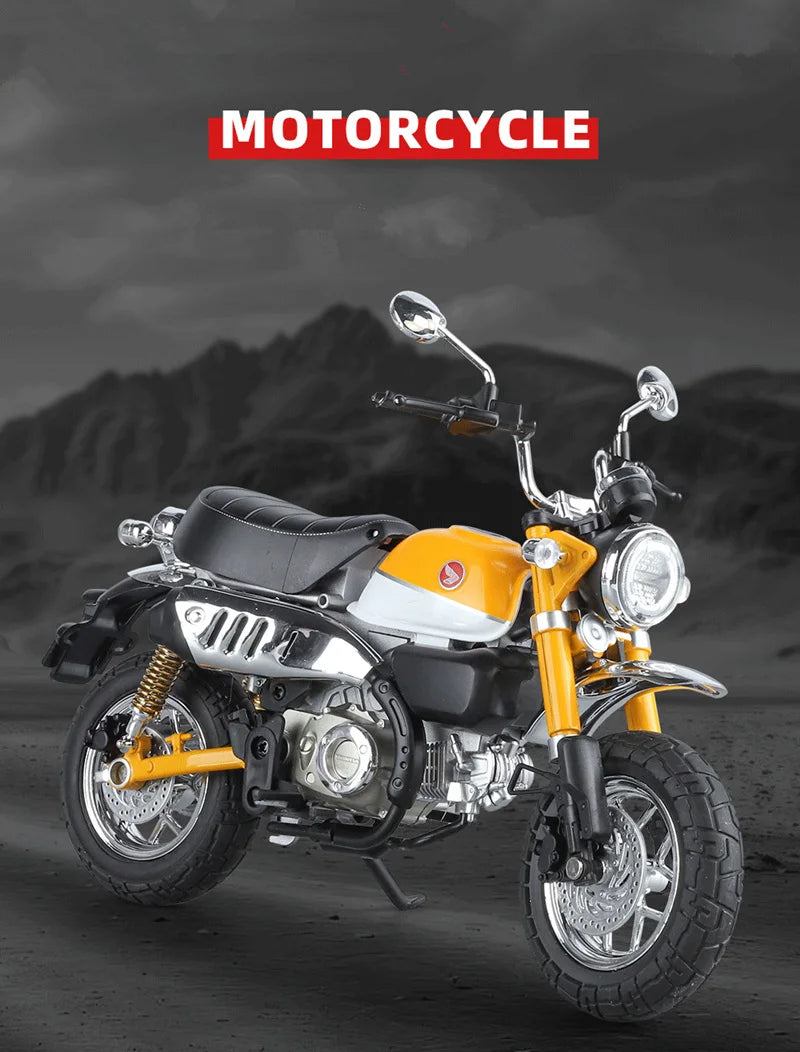 Diecast Honda Monkey 125 Motorcycle Model 1 to 9 Scale