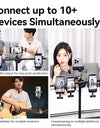Dual Channel Wireless Mic Microphone for Android iPhone for Live-streaming Video Recording