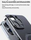 Magnetic Leather for Magsafe Case for iPhone 16 15 14 Pro Max 16Pro Ring Luxury Lens Protection Holder Phone Back Cover