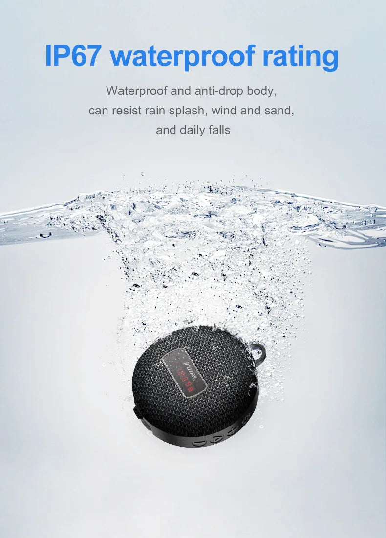 Bicycle Speed Display Speaker PLUS Portable Waterproof Long Battery Life 8W Mini Cycling Wireless Bluetooth Speaker