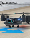 Remote Control Helicopter Drone 480P Camera Fighter UAV Land Air Mode Aircraft Brushless RC Drones for  Plane Toys