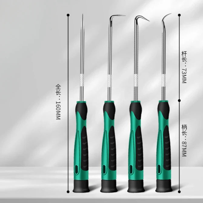 Car Auto Vehicle Oil Seal Screwdrivers Set O-Ring Seal Gasket Puller Remover Pick Hooks Tools Sealing Repair Tools 16cm 4Pcs