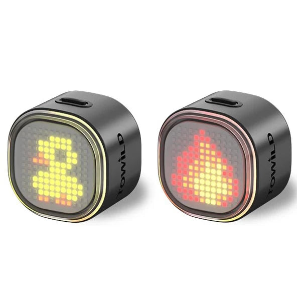 Intelligent Expression Taillight 140 Led Braking Sensor Bluetooth Bike Rear Light Customizable Bicycle Taillights