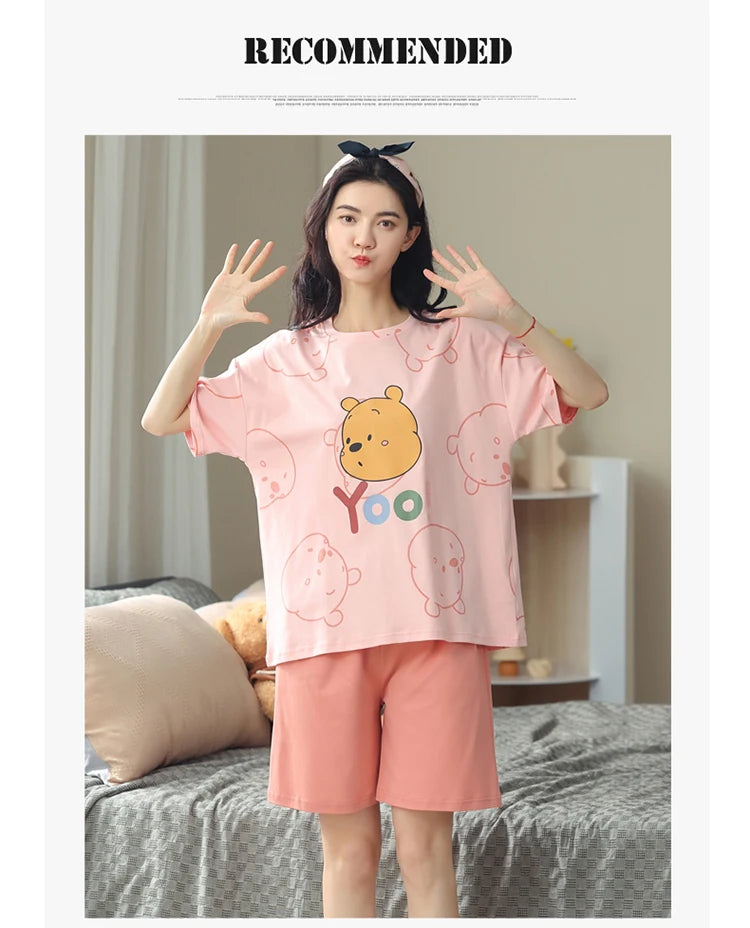 Women’s Winter Corduroy Cotton Pajama Set – Cute, Comfortable, Loose Long Sleeve Loungewear