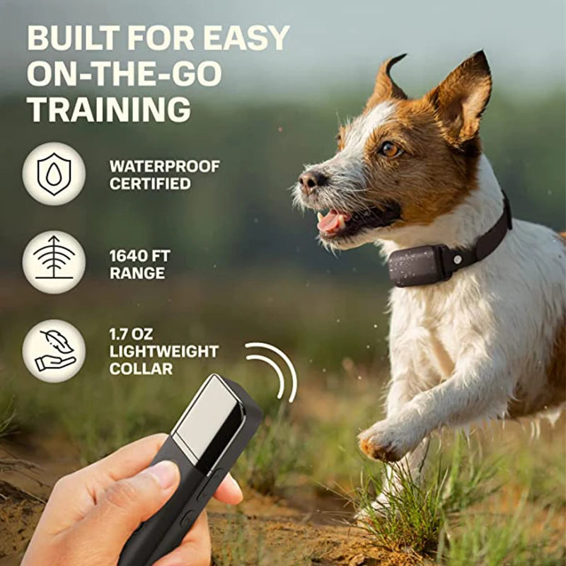 Dog Training Electric Collar Waterproof Rechargeable Shocker Electric Remote Control Pet Dog Anti Bark Collar Vibration