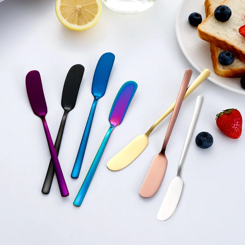 304 Stainless Steel Butter Knife Kitchen Cheese Knife Silver Color Dessert Tools Jam Spreader Utensil Cutlery Kichen Cheese Tool