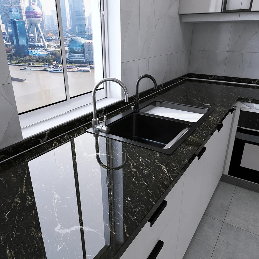 Tile Stickers Waterproof and Oil-proof Kitchen High Temperature Resistant Renovation Self-adhesive Cabinet Countertop Wallpaper