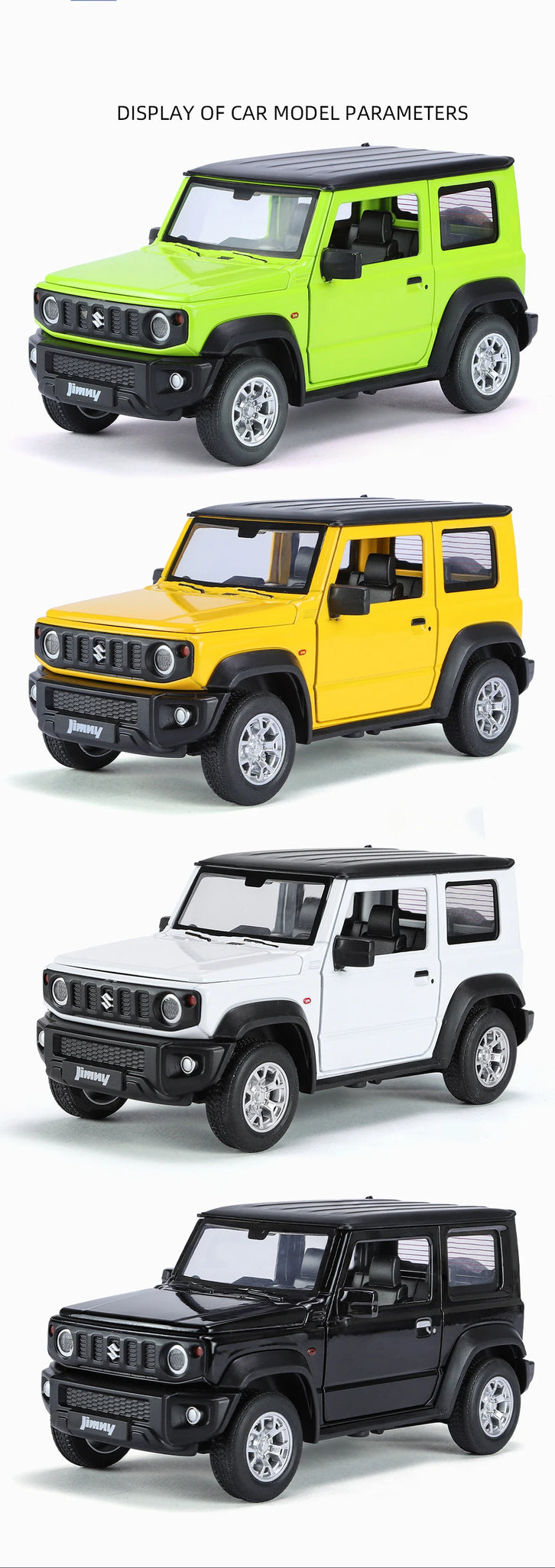 1:24 SUZUKI Jimny Alloy Car Model Diecasts Metal Off-Road Vehicles Car Model Simulation Sound and Light Collection Toy Gift
