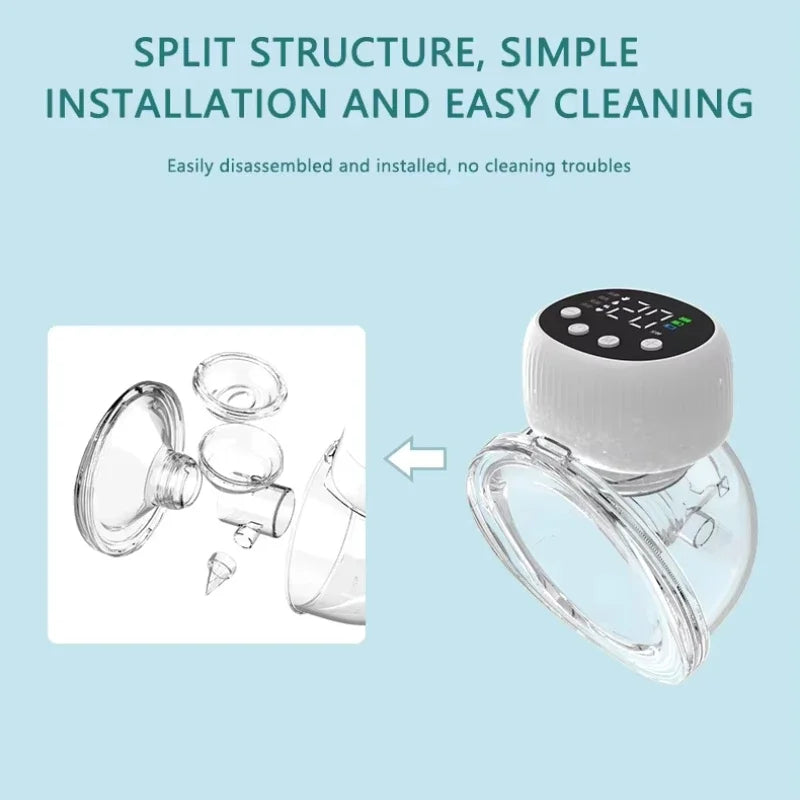 Wearable Breast Pump Hands-free Electric Automatic Milking Machine Hands-free Portable Rechargeable Breast Milk Collector
