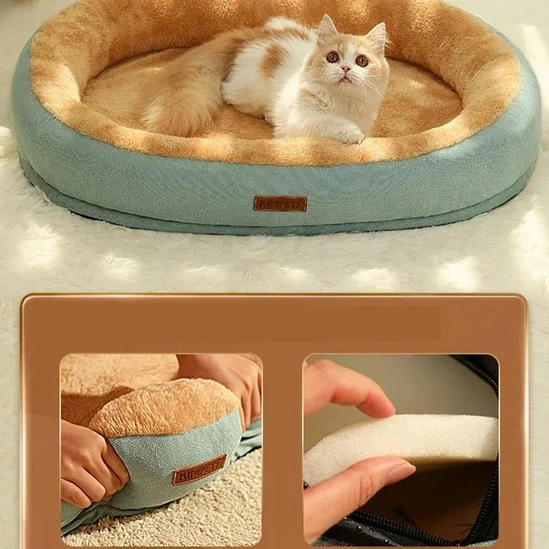 Warm Plush Pet Bed for Cats and Small Dogs