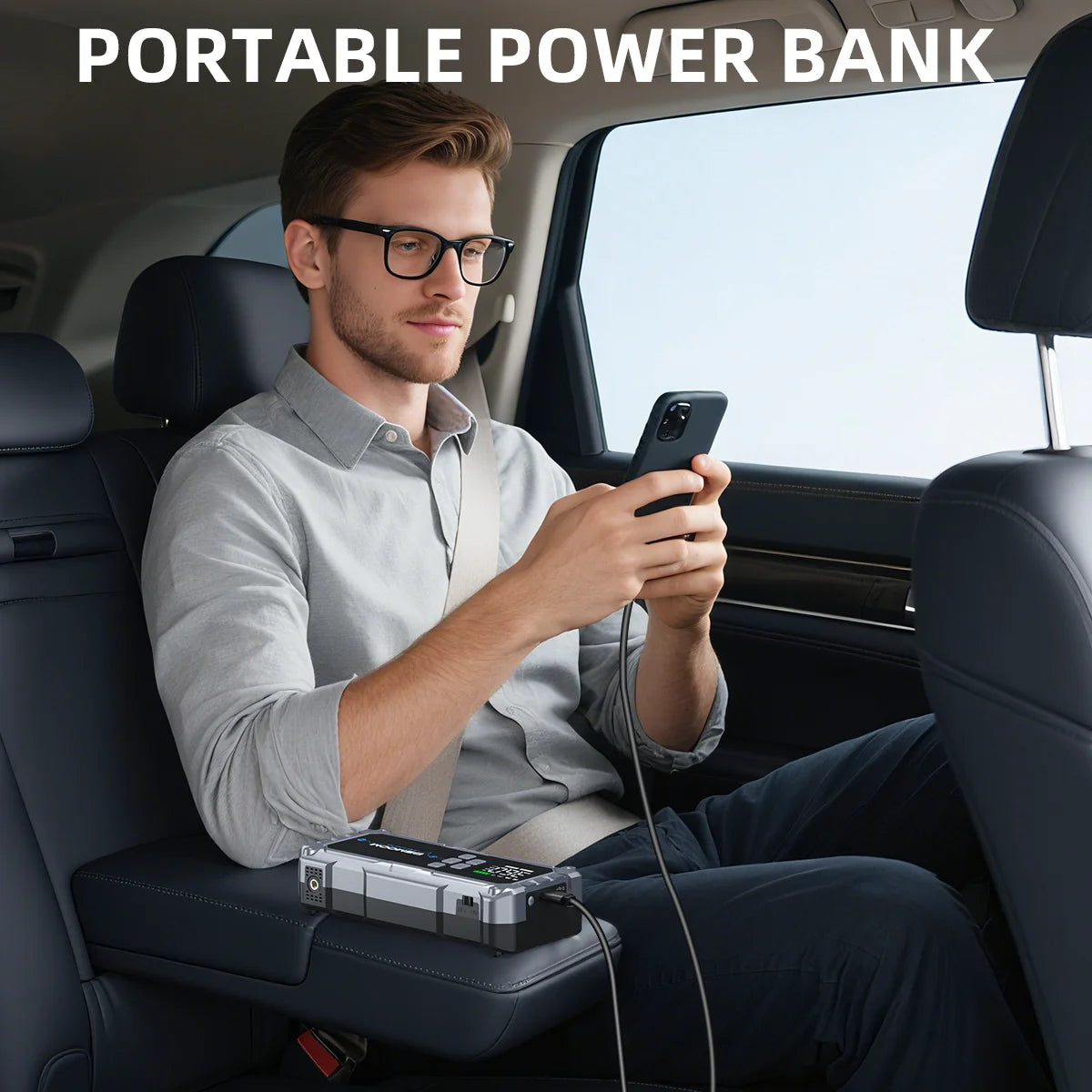 4 In 1 6000A/7000A Jump Starter Power Bank 21800mAh/26800mAh 160PSI Air Compressor Tire Pump For Emergency Booster