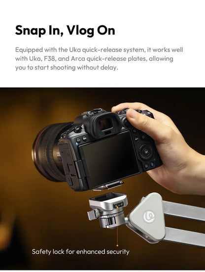 Overhead Camera Mount Quick-Release Camera Desktop Stand Max Load 2KG for Camera Smartphone Tablet for Live Vlog