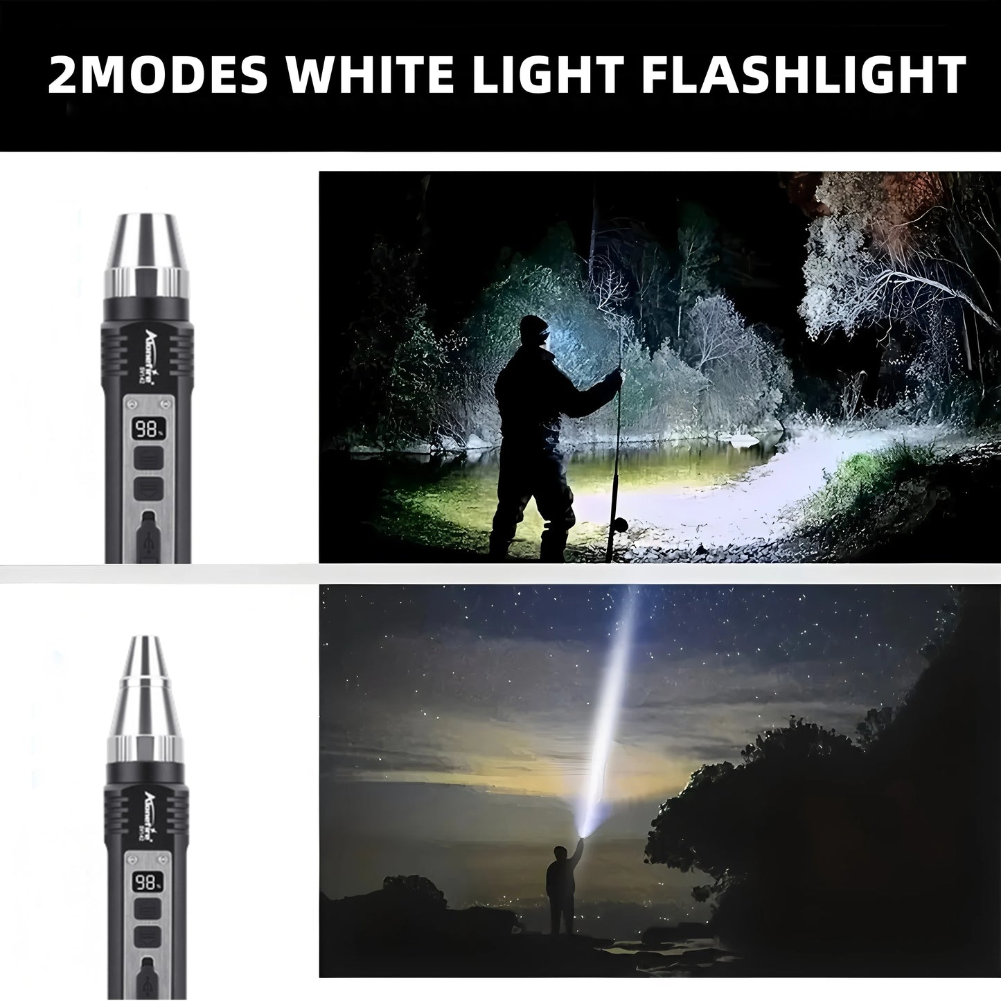 365nm UV Blacklight Rechargeable Flashlight