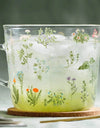 500ml Creative Glass Scale Handgrip Mug Breakfast Milk Coffee Couple Mug Home Tumbler Water Drinkware Fruit Juice Cups