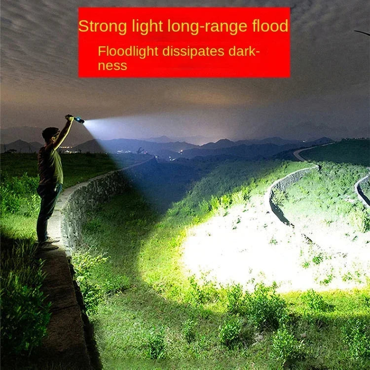T40 High Power LED Flashlight Rechargeable Zoom Torch with Power Bank 3×18650 Battery Ultra Bright