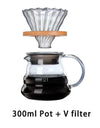 300/500/700ml Glass Coffee Pot With Filter Drip Brewing Hot Brewer Cloud Shaped Kettle Coffee Brewer Utensils Clear Teapot