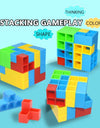 3D Tower Game Stacking Stack Building Blocks Balance Puzzle Board Assembly Brick Toys Children Psychomotor Balance Modules