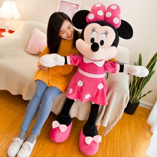 Disney 35/50cm Mickey Mouse Plush Toys Kawaii Anime Mickey Minnie Stuffed Plushies Models Decoration Doll for Birthday Gift