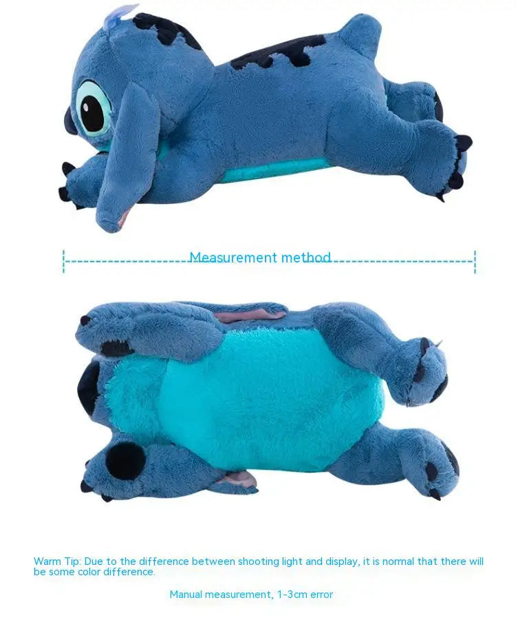 Giant 100cm Disney Stitch Plush Stuffed Doll Blue Kawaii Cartoon Animal Sofa Sleeping Soft Pillow Toys  Girls Birthday Gift