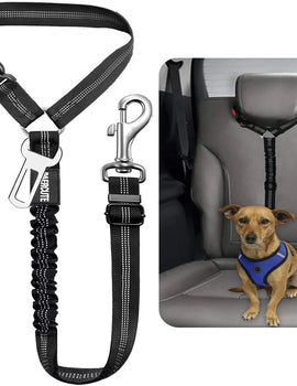 Two-in-one Dog Harness Leash Pet Car Seat Belt Back Seat Safety Belt Adjustable for Kitten Dogs Collar Pet Accessories