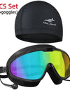 Swimming Goggles Big Frame Swimming Goggles Big Frame HD Wide View Anti-Fog UV Protection Swimming Goggles for No Leaking