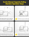 Cigarette Rolling Machine Manual Cigarettes Tobacco Injecter 8mm Diameter Tube Making 80-100mm Lengths of Cigarrettes