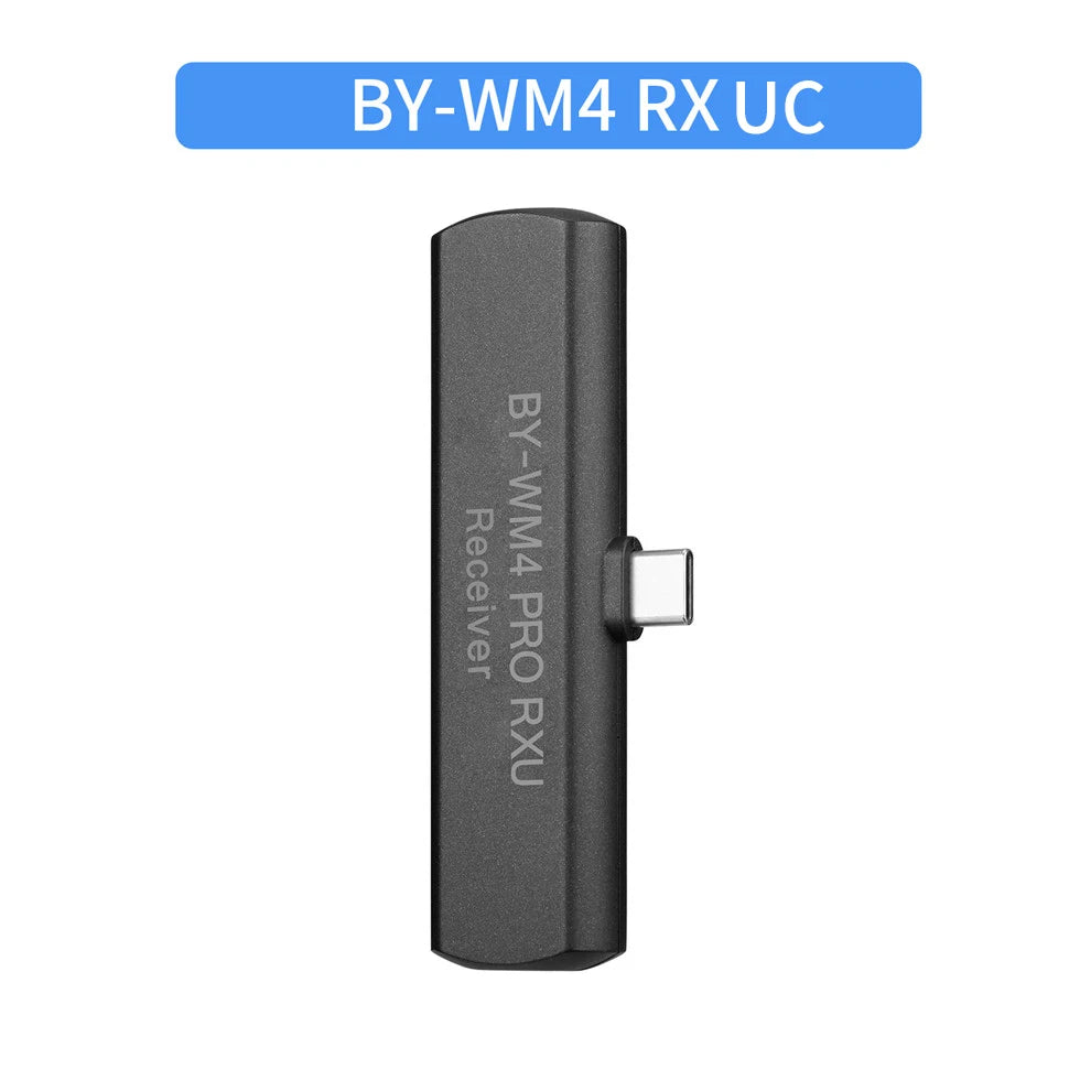 BY-WM4 PRO Wireless Lavalier Microphone for iPhone Android Smartphone DSLR Cameras Youtube Recording Live Streaming Vlog