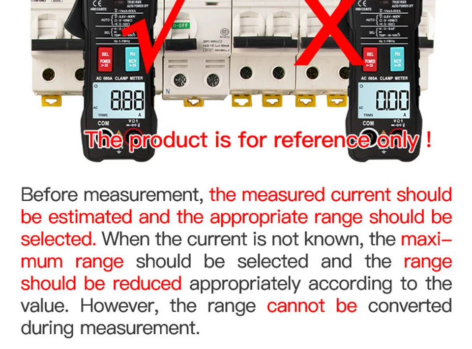 AC Current Clamp Meter  Digital 4000 Counts Multimeter Ammeter Voltage Tester Car Amp Hz Capacitance NCV Ohm Tool