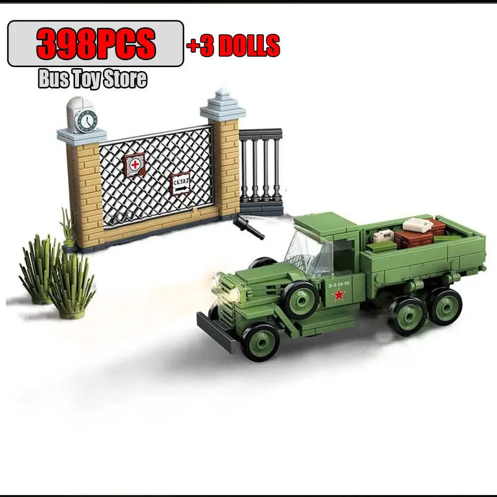 Soviet Military Series IS-2M Tank KV-2 Heavy Tank Truck WW2 Tank Building Blocks Bricks Model Set Toys for s Gifts Technical