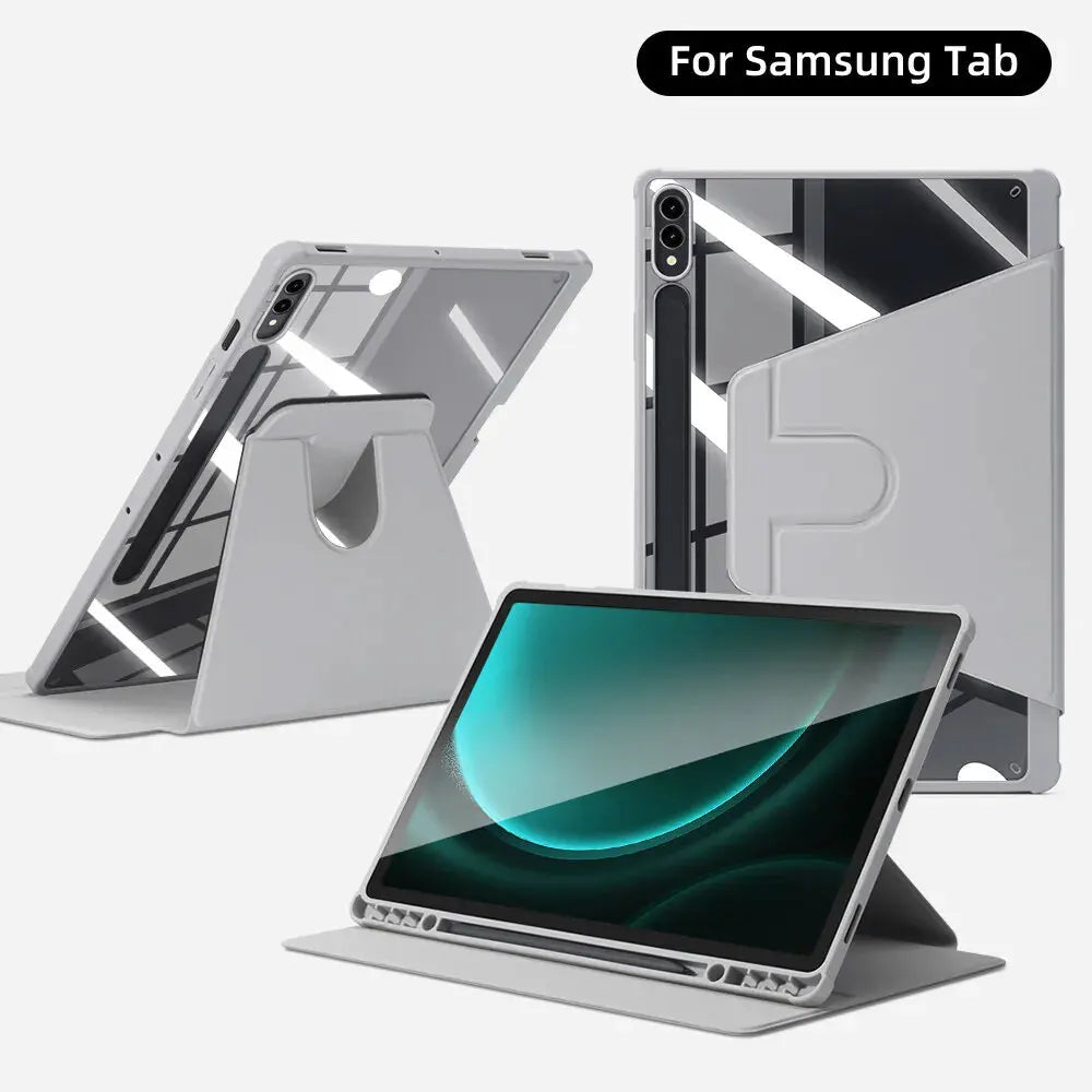 Case Fit Samsung Galaxy Tablet Case for S9 FE S6 lite Tab A9 A8 S7 S8 S9 and Plus FE Smart Auto Sleep Wake Function Acrylic Case