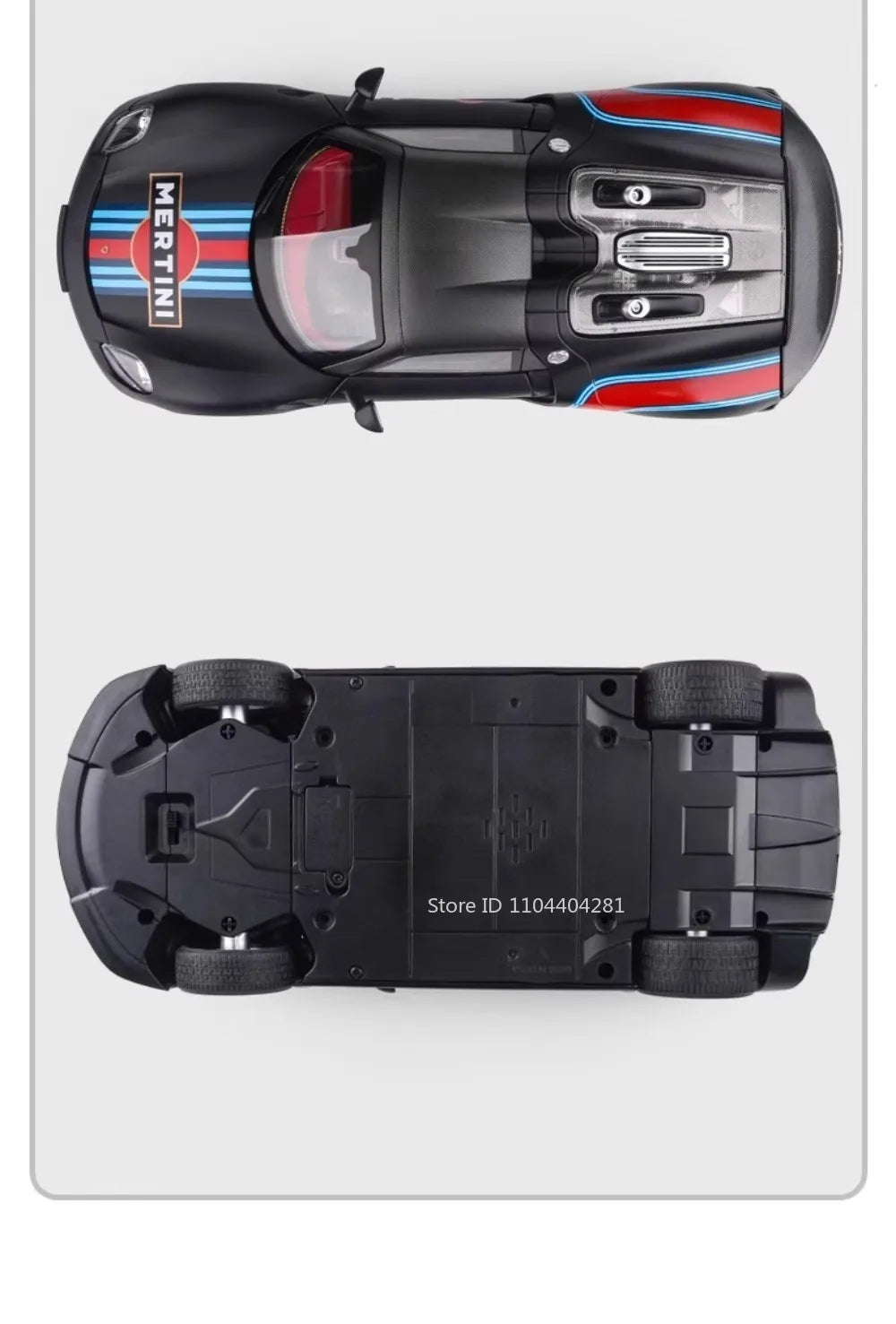1:18 918 Spyder Martini Pagani Huayra Diecast Alloy Model Toys Car Doors Opened with Sound Light Miniature Vehice Adult Boy Gift