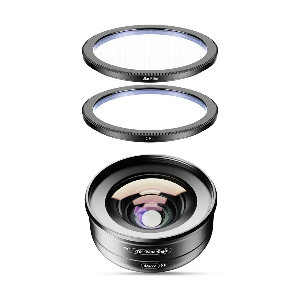 2 in 1 120 Degree Wide Angle and 10X Macro Phone Camera Lens Kit