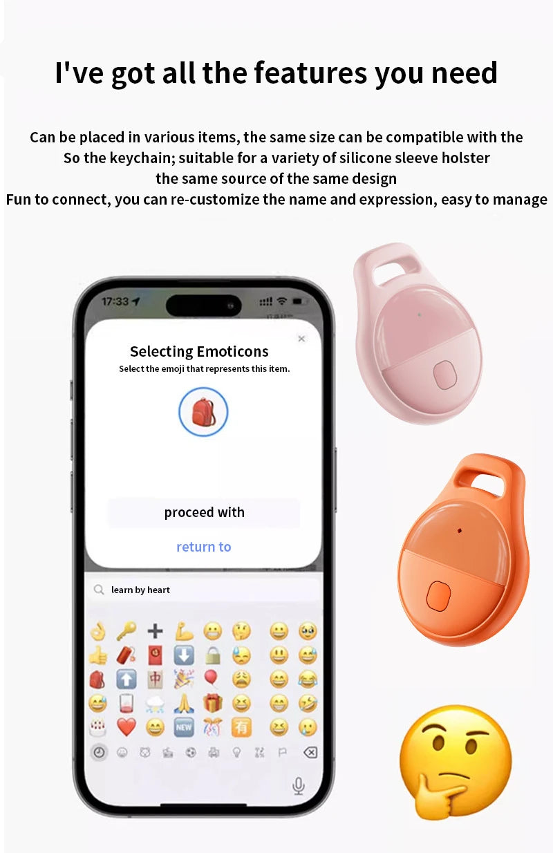 Mini Anti-lost Tracker Global Precision Positioning Locator With Find My App Extended Battery Life For  Pets Elderly