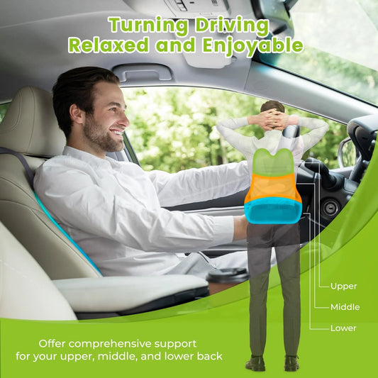 Memory Foam Car Waist Support Lumbar Cushion for Office Home and Car