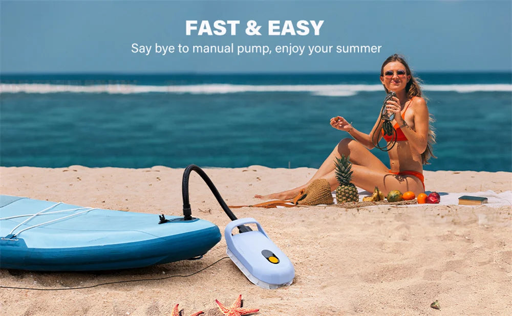 Electric Kayak Pump for Inflatable Boats 20PSI Stand Up Paddle Board Surfing Board with Nozzles Sup Pump