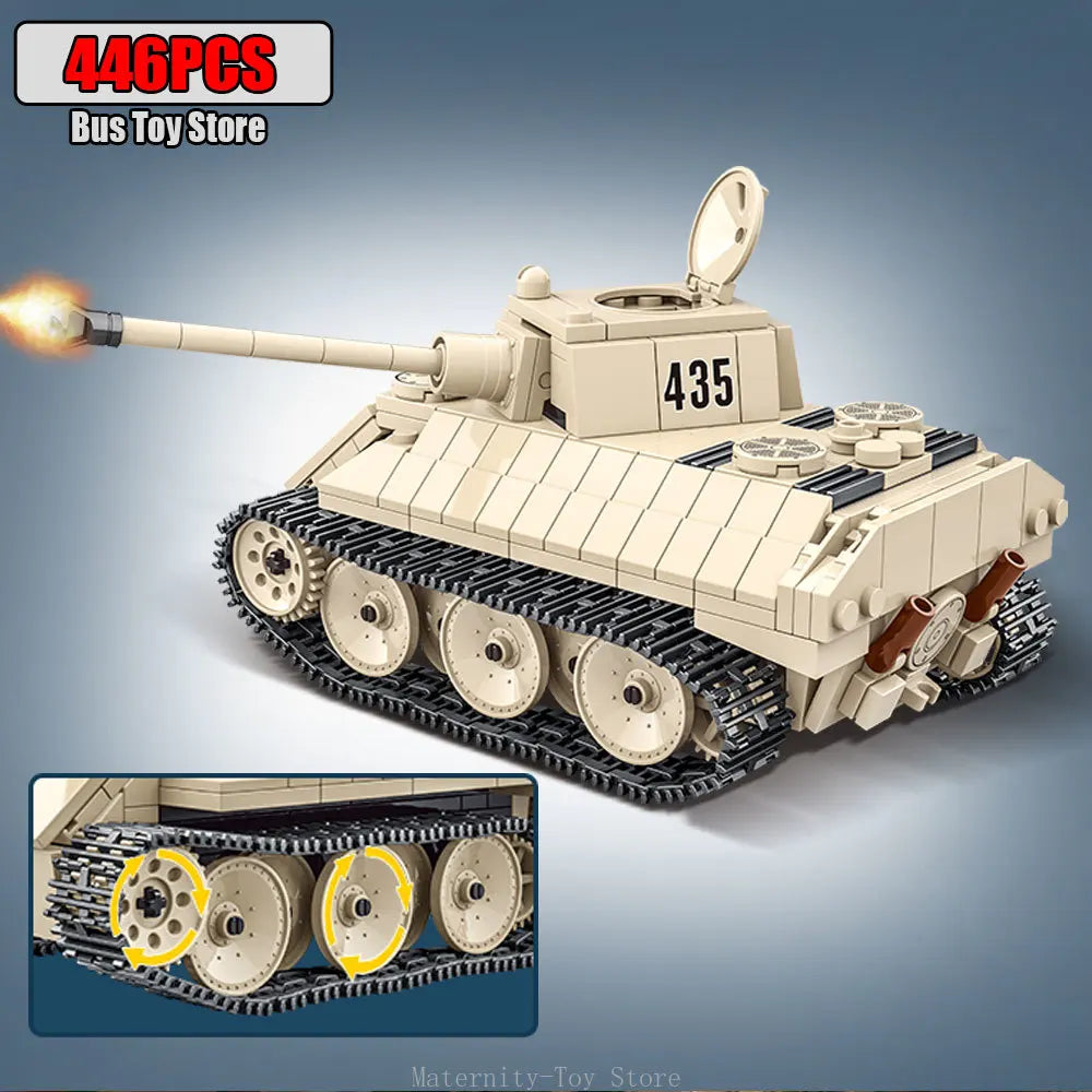 Ww2 Military Tanks Series Tiger  Leopard Heavy TANK BT-7 Light Tank Soldier Building Blocks Bricks Army s  Toys Gifts